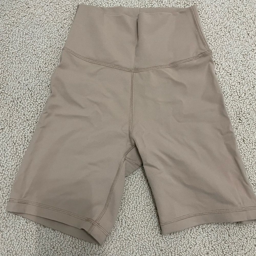 Women's Tan High-Waisted Shorts